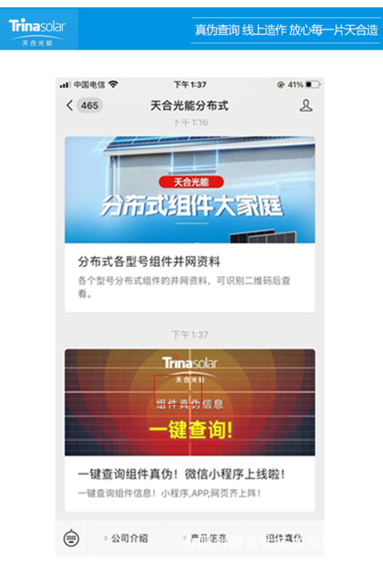 天合光伏板详情页
